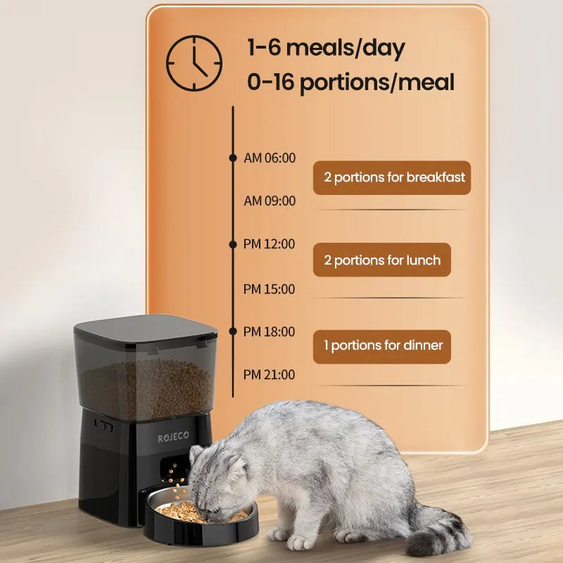 Automatic Pet Feeder With Smart Food Controls