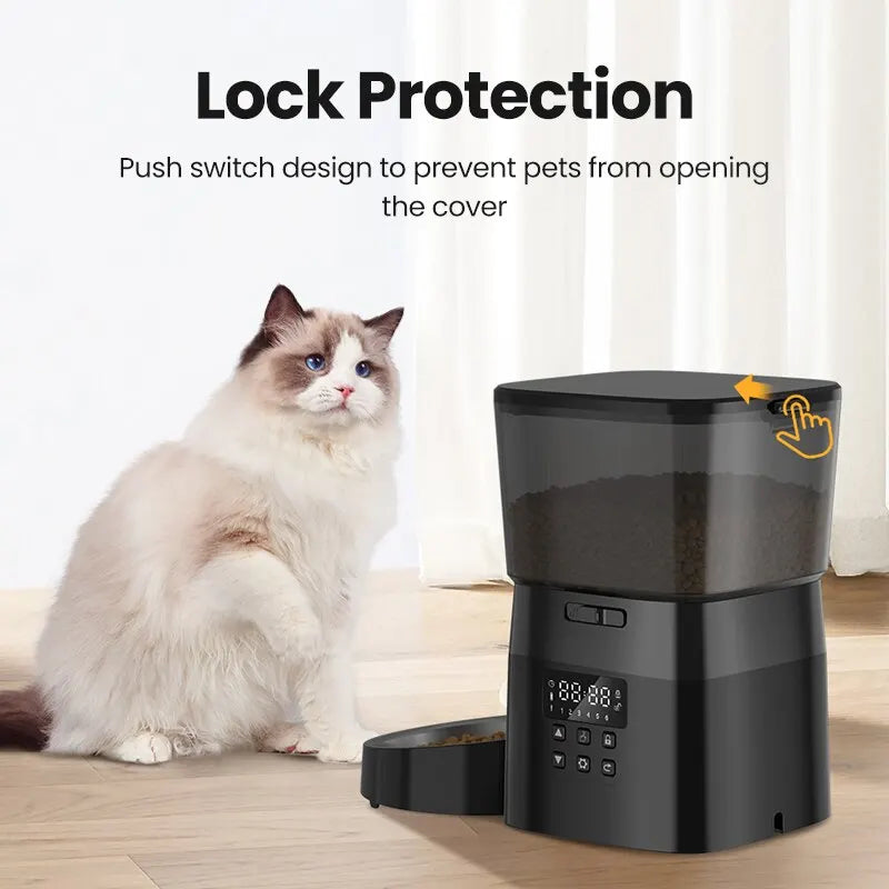 Automatic Pet Feeder With Smart Food Controls